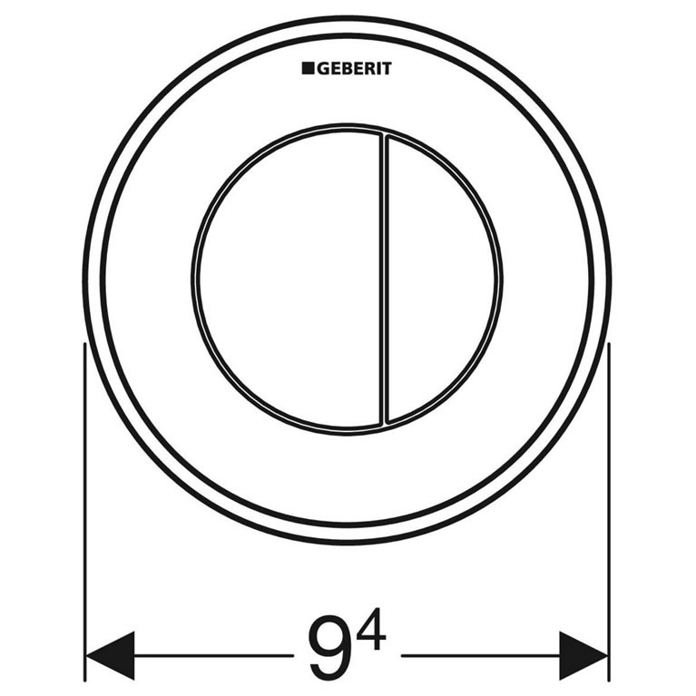 Geberit Type 10 Gloss/Matt Chrome Dual Flush Button Sanctuary Bathrooms